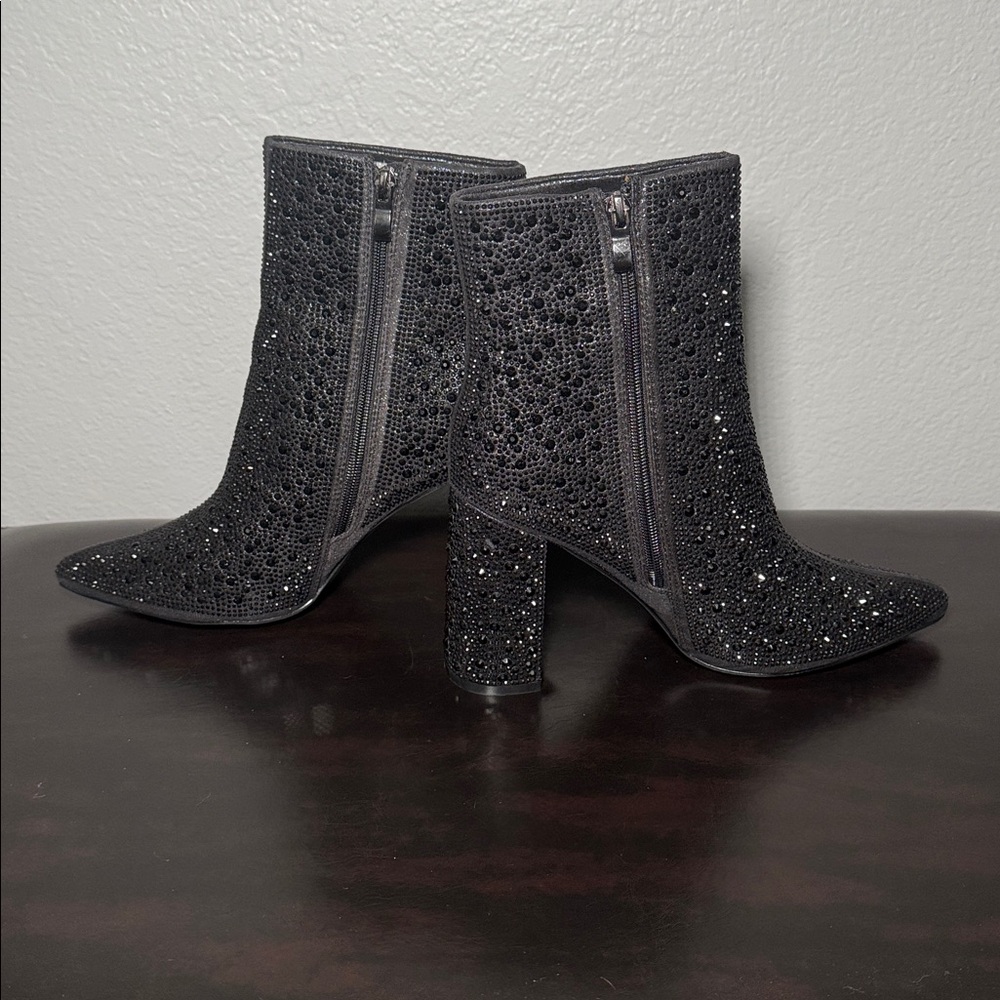 Lauren Lorraine Glittering Black Heels - Picture 7 of 9